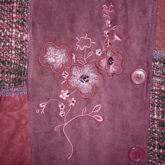 WOMENS SARA MORGAN For HABAND 3 PIECE PANTSUIT SIZE LA BURGANDY - Picture 6 of 16